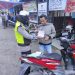 Satlantas Polres Tanjungbalai Lakukan Tilang Teguran pada 50 Pengendara Sepedamotor 