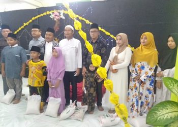 Anggota DPRDSU Beri Santunan pada Anak Yatim di Pulau Rakyat Asahan
