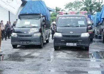 Bupati Asahan Lepas Logistik Pilkades Serentak 