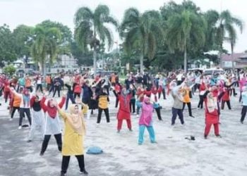 Wakil Bupati Asahan Ikuti Senam Massal