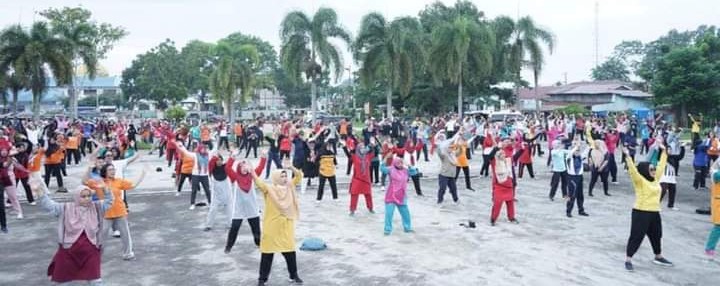 Wakil Bupati Asahan Ikuti Senam Massal