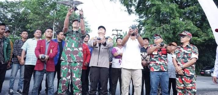 Hadiri Peresmian Kampung Kebangsaan Polres Asahan, Wakil Bupati Taufik ZA Lepas Burung Merpati