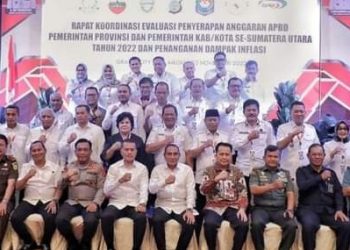 Bupati Asahan Hadiri Rakor Evaluasi Penyerapan Anggaran APBD Provinsi dan Kabupaten-Kota se-Sumut