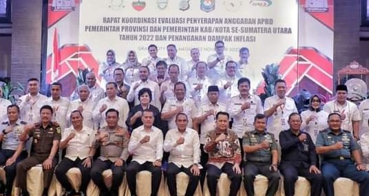 Bupati Asahan Hadiri Rakor Evaluasi Penyerapan Anggaran APBD Provinsi dan Kabupaten-Kota se-Sumut