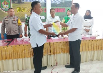 Camat Meranti Asahan Gelar Rakorpem Sekaligus Perkenalan Kepala Desa yang Baru Dilantik