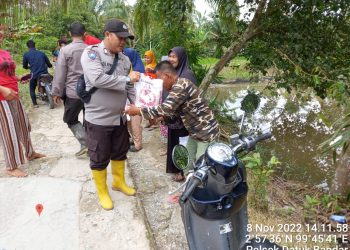 Polres Tanjungbalai Bantu Korban Banjir di Kecamatan Datuk Bandar 
