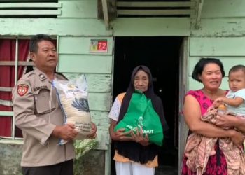 Kaposiyan Meranti Asahan Salurkan Bantuan Dari Kapolri dan Kapolda Sumut