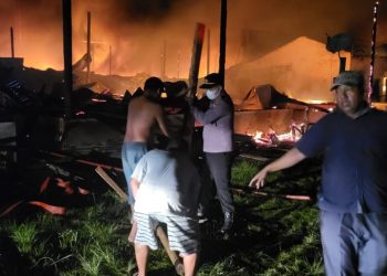 Pabrik Karet di Asahan Terbakar