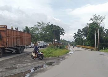 Dinilai Lambat Siap, Perbaikan Jembatan Kembar Depan RM Statusquo Asahan Timbulkan Macet Berkepanjangan