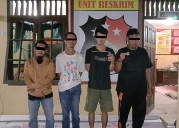 Nyabu, 4 Pria Ini Diringkus Personel Polsek Air Joman