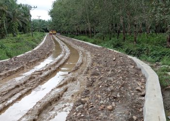 Proyek Perbaikan Jalan di Sei Balai Dituding Warga Asal Jadi