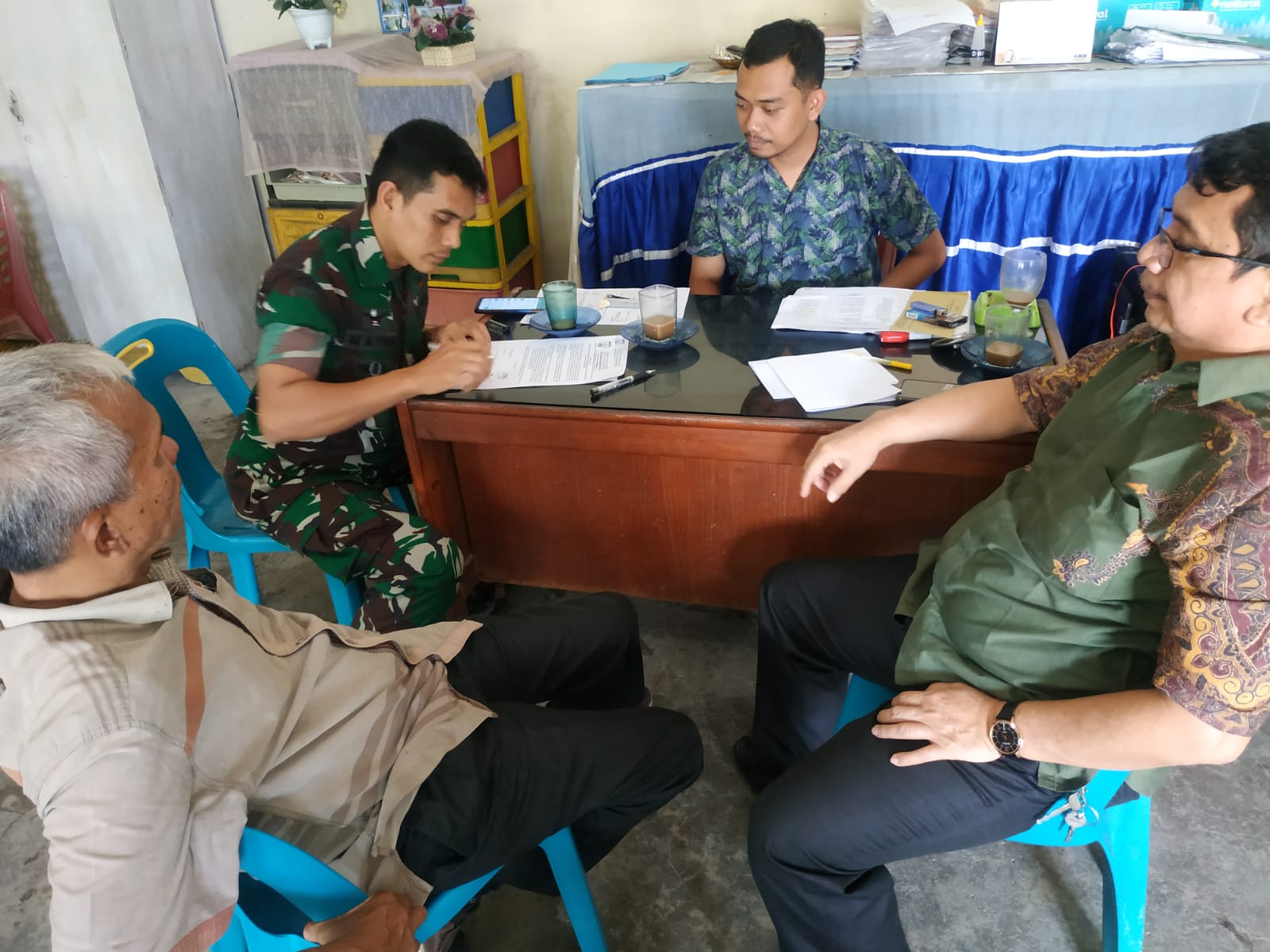 Danzubenzibang 043/I Dan Ketua KSPSI Silahturahmi Dengan Lurah Kisaran Kota