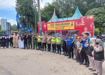 Tim Pamat Wil Polda Sumut dan Kapolres Asahan Check Pos PAM 1 Simpang Katarina