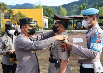 Upacara serah terima jabatan Kapolsek Sorkam