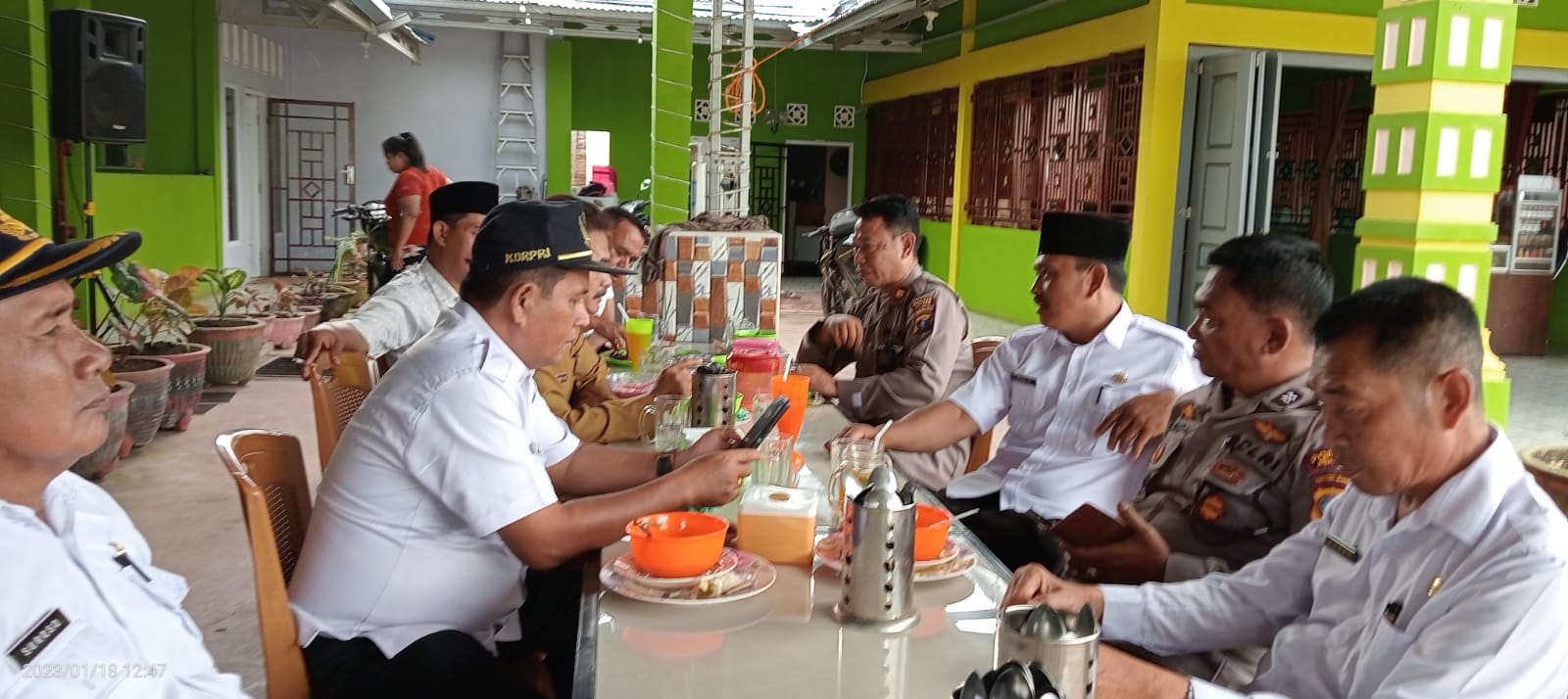 Kapolsek Kisaran Kota Silahturahmi ke Camatan Meranti