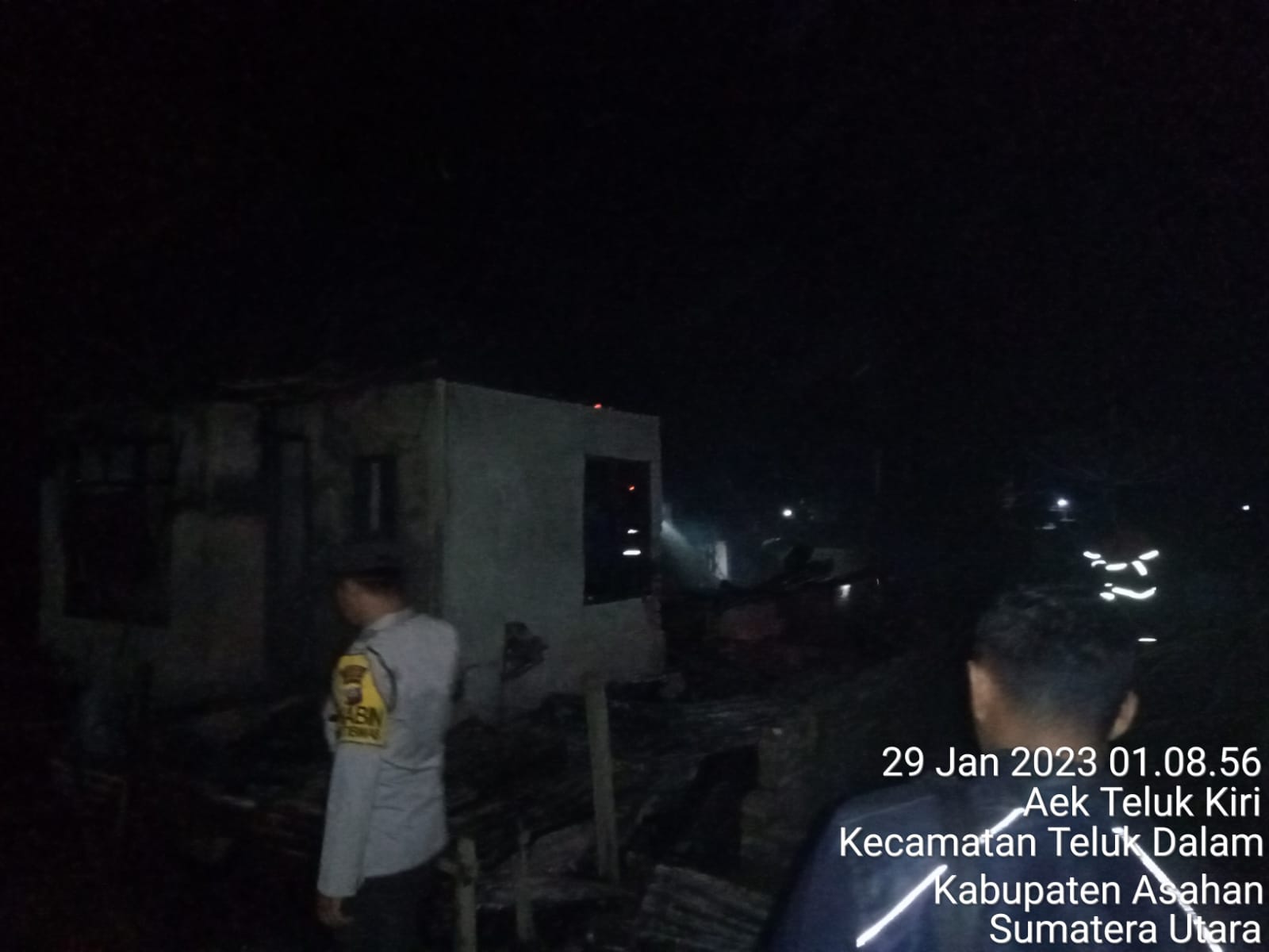 Rumah Semi Permanen di Dusun II, Desa Pulau Maria Ludes Terbakar