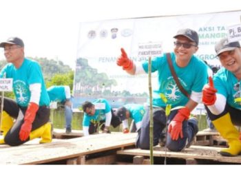 Tanam Mangrove, PTAR Rambah Pesisir Pantai Tapteng