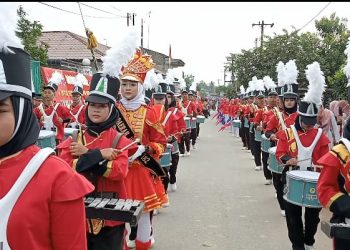 Pawai Pembukaan MTQ ke 54 di Kecamatan Meranti Diikuti Ribuan Warga