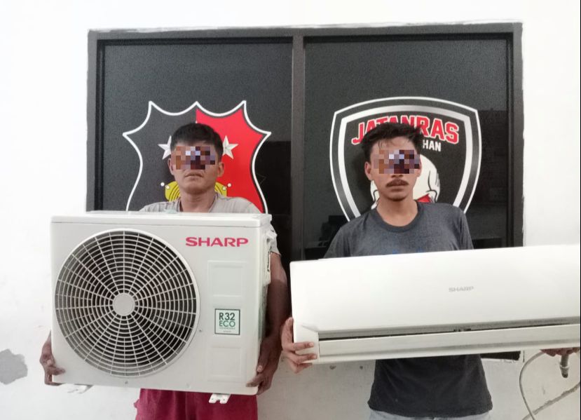 2 Pencuri AC di Kost Jalan Wahidin Kisaran Ditangkap Polisi
