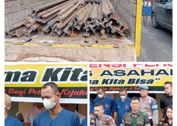 Polres Asahan Gelar Kasus Pencurian 50 Barang Rel Kereta Api