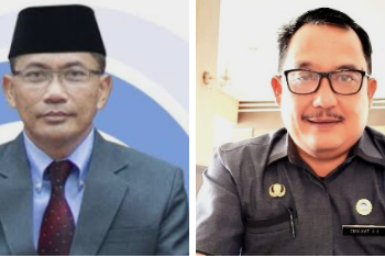 Kadis Kominfo Asahan Syamsudin (kiri) dan Sekretaris Kominfo Arbin Tanjung (kanan)