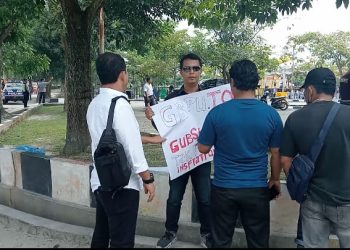 Kedatangan Gubsu di HUT ke 77 Kabupaten Asahan Disambut Demo Ketua GBPU 