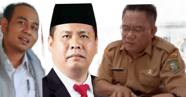 Sekjen DPP Bara Api Afifuddin (kiri), Ketua DPRD Asahan Baharuddin Harahap (tengah), Sekwan Syahrul Effendi (kanan)