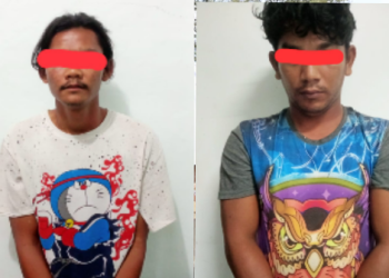 (Taslab News/Dzulfadli Tambunan)  Terduga pelaku MA dan SA.