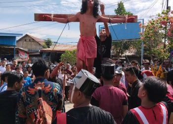 Perayaan Paskah Oikumene Kota Tanjungbalai Diwarnai Dengan Prosesi Penyaliban Yesus