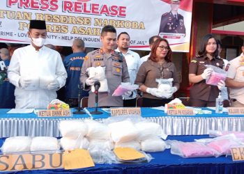 Polres Asahan Beberkan Penangkapan 20 Bungkus Sabu dan 40.000 Ribu Pil Ekstasi