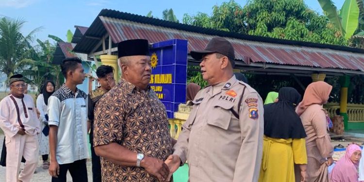 Kaposiyan Meranti Polres Asahan Amankan Sholat Aidul Fitri di Masjid Muhammadiyah