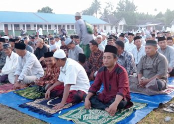 Ribuan Umat Islam Sholat Aidul Fitri 1444 H di Lapangan Serbaguna Meranti Asahan