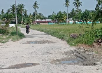 Jalan Desa Serdang Asahan Tak Kunjung Diperbaiki, Para Pemudik Kecewa