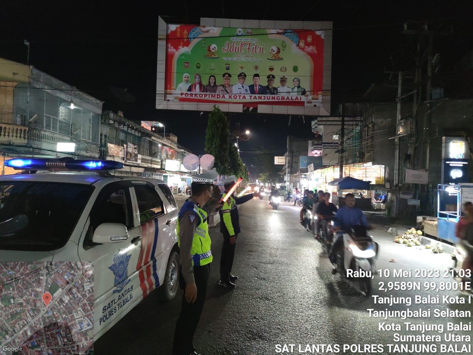 Sat Lantas Polres Tanjungbalai Gelar Blue Light 