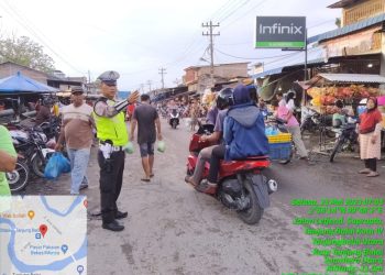Polres Tanjungbalai Rutin Laksanakan Strong Point Setiap Pagi