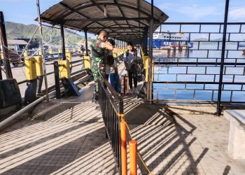 Babinsa Pantau Lokasi Pelabuhan ASDP Sibolga