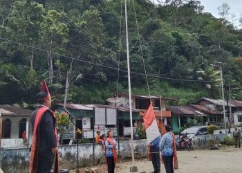 Babinsa Jadi Komandan Upacara di Kecamatan Sitahuis di Peringatan Hari Lahir Pancasila