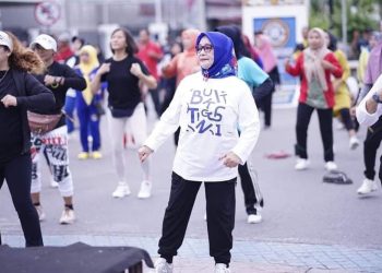 Wabup Labuhanbatu Ikuti Senam Car Free Day di Simpang Enam Rantauprapat