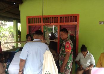 Babinsa Dampingi Kegiatan Posyandu Balita di Desa Mardame