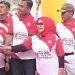 Bupati Labuhanbatu H Erik Adtrada Ritonga MKM saat melepas peserta Fun Run. 