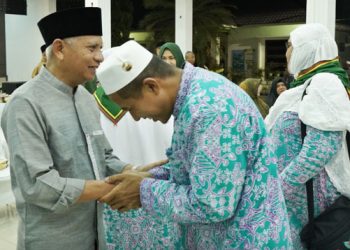 Jamaah Haji Gelombang I Kloter 14 Tiba di Asahan, Disambut Bupati di Pendopo Rumah Dinas