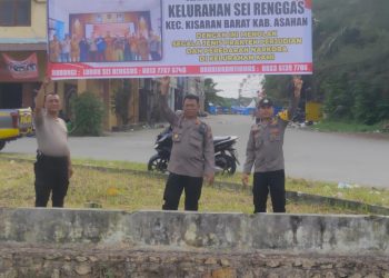 Hore, Polres Asahan Pasang Spanduk Larangan Judi Dekat Game Tembak Ikan di Graha