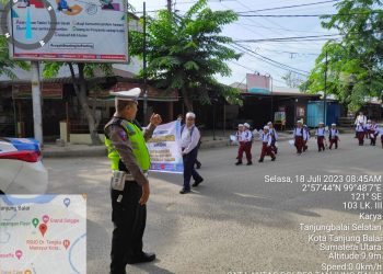 Sat Lantas Polres Tanjungbalai Laksanakan Pengamanan Pawai Sambut 1 Muharram 