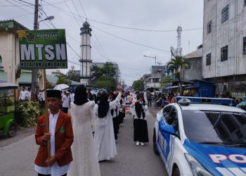 Polres Tanjungbalai Hadiri Pawai Taaruf Sambut Tahun Baru Hijriah 1 Muharram 1445 H