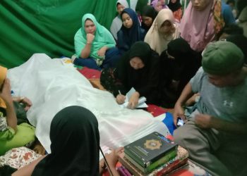 Jenazah korban saat di rumah duka