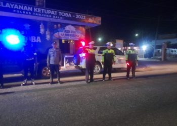 Personel Polres Tanjungbalai Gelar Patroli Skala Besar