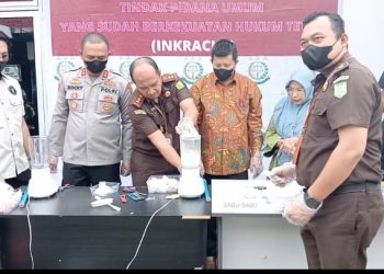 Kejari Asahan Musnahkan Sabu, Ekstasi dan Ganja