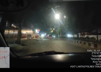 Sat Lantas Polres Tanjungbalai Patroli Sampai Pagi Hari