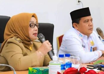 Wakil Bupati Labuhanbatu Hj Ellya Rosa Siregar (kiri).