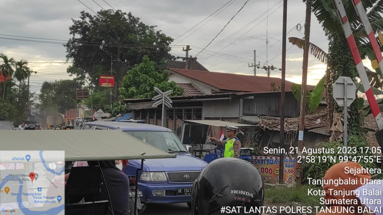 Sat Lantas Polres Tanjungbalai Patroli Sore